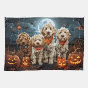 Linge De Cuisine Goldendoodle Halloween Éffrayant