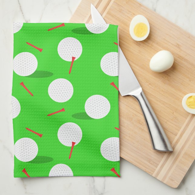 Linge De Cuisine Golf Golfing, Amusants Golf Balls et Tee - shirts (Quart Plié)