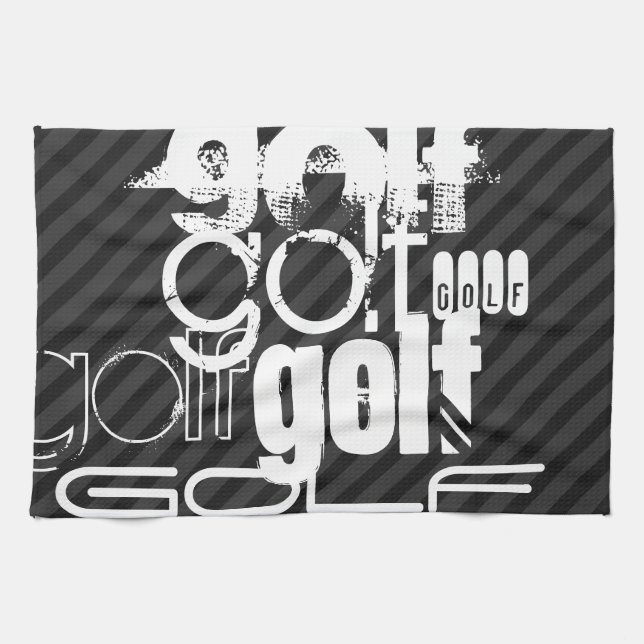 Linge De Cuisine Golf ; Gris noir et gris foncé (Horizontal)