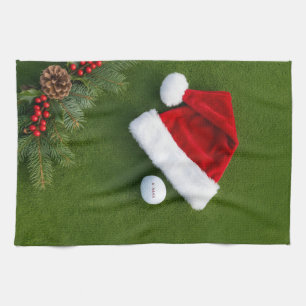 Linge De Cuisine Golf Noël sur gazon vert