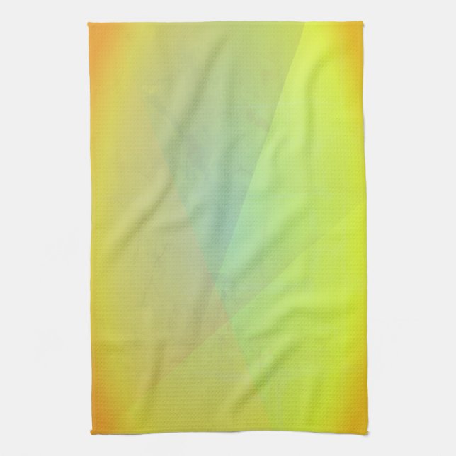 Linge De Cuisine Gradation géométrique jaune moderne (Vertical)