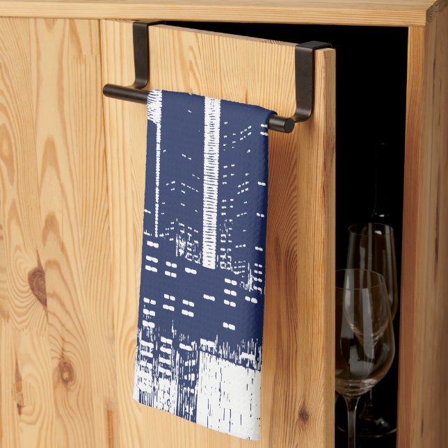 Linge De Cuisine Grand City Night Lights cityscape skyline (Pliage en tiers)