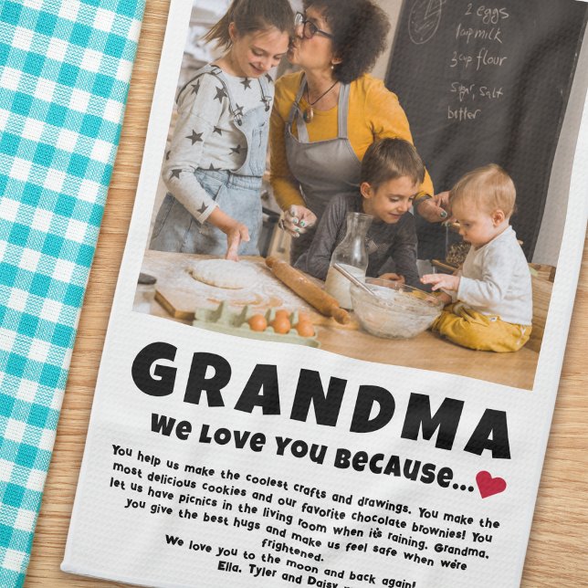 Linge De Cuisine Grand-mère Cadeau photo personnalisé des enfants (Créateur téléchargé)