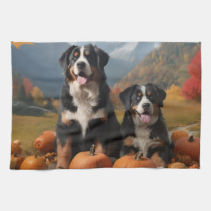 Linge De Cuisine Grand Suisse Montagne Pup Automne Citrouille de pl