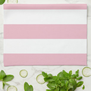 Linge De Cuisine Grandes Pink, Grandes Blances, Motif Gratté
