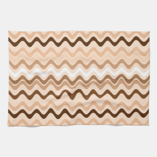 Linge De Cuisine Grandes rayures Super beige et Brown