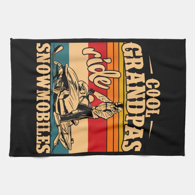 Linge De Cuisine Grandpas cool randonnée Motoneige Motoneige Motone (Horizontal)