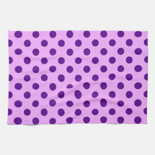 Linge De Cuisine Grands points rétro - violet et orchidée
