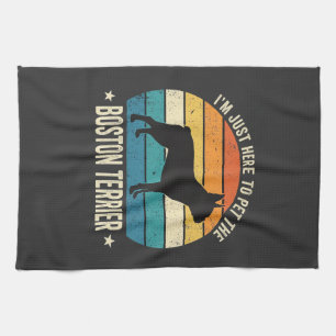 Linge De Cuisine Graphique Rétro pour Amateur de Boston Terrier_1