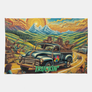 Linge De Cuisine Grateful Dead Truckin' - Voyage sur la route baisé