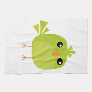 Linge De Cuisine Green Bird Cartoon  