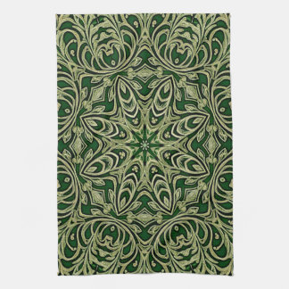 Linge De Cuisine Green Gold Decorative Holiday Kitchen Towel
