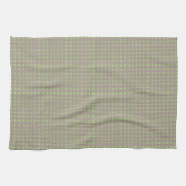 Linge De Cuisine Green Grey En vichy Plaid Motif (Horizontal)