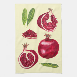 Linge De Cuisine Grenades d'automne Peinture aquarelle