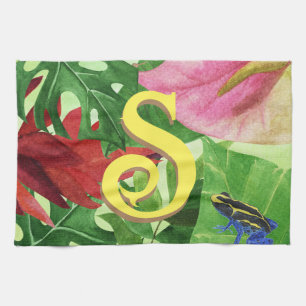 Linge De Cuisine Grenouille tropicale feuille