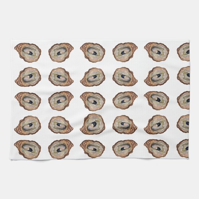 Linge De Cuisine Grey oyster shell tea /Kitchen Towels (Horizontal)