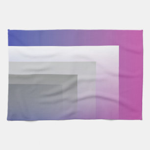 Linge De Cuisine gris bleu Fuchsia