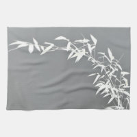 Gris et blanc en bambou d'arbuste de zen oriental