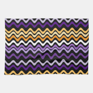 Linge De Cuisine Gris Super violet et orange