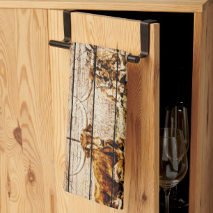 Linge De Cuisine Groupe de Longhorns assis en terrain Distressed Wo