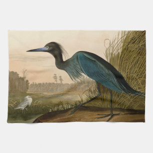 Linge De Cuisine Grue bleue Héron Impression Audubon Art côtier