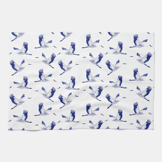 Linge De Cuisine Grues (Horizontal)