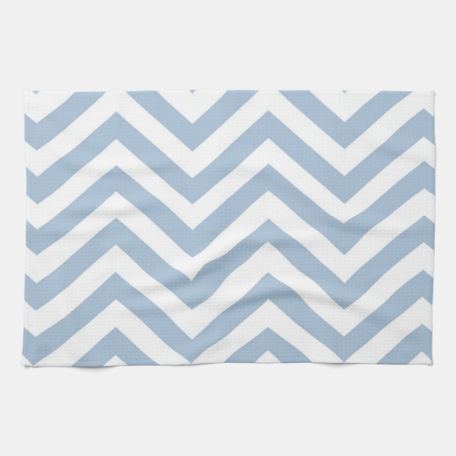 Linge De Cuisine Grunge bleu-clair Chevron texturisé (Horizontal)
