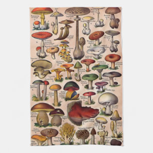 Linge De Cuisine Guide vintage de champignon
