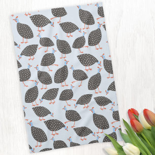 Linge De Cuisine Guinée Fowl mignon Motif d'oiseaux