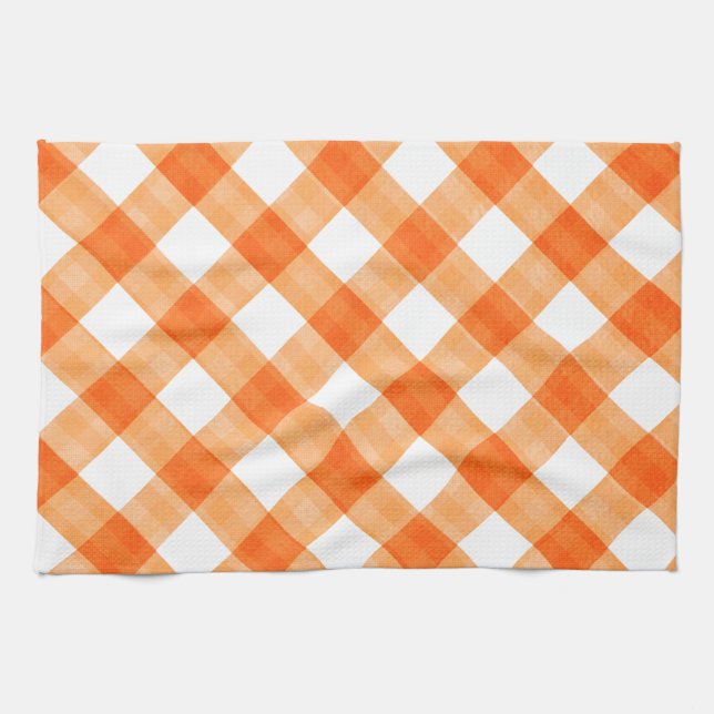 Linge De Cuisine Guingan orange (Horizontal)