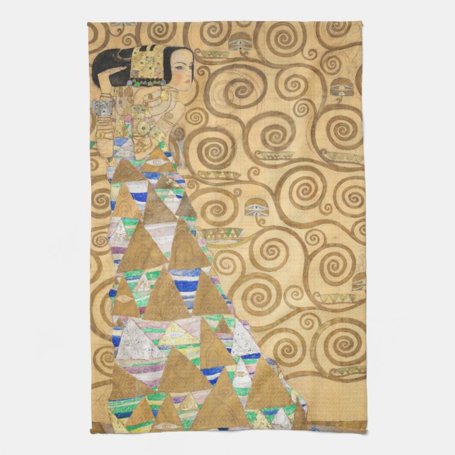 Linge De Cuisine Gustav Klimt - Attente, Stoclet Frieze (Vertical)