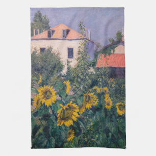 Linge De Cuisine Gustave Caillebotte - Fleurs de soleil, Jardin