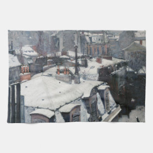 Linge De Cuisine Gustave Caillebotte - Toits sous la neige