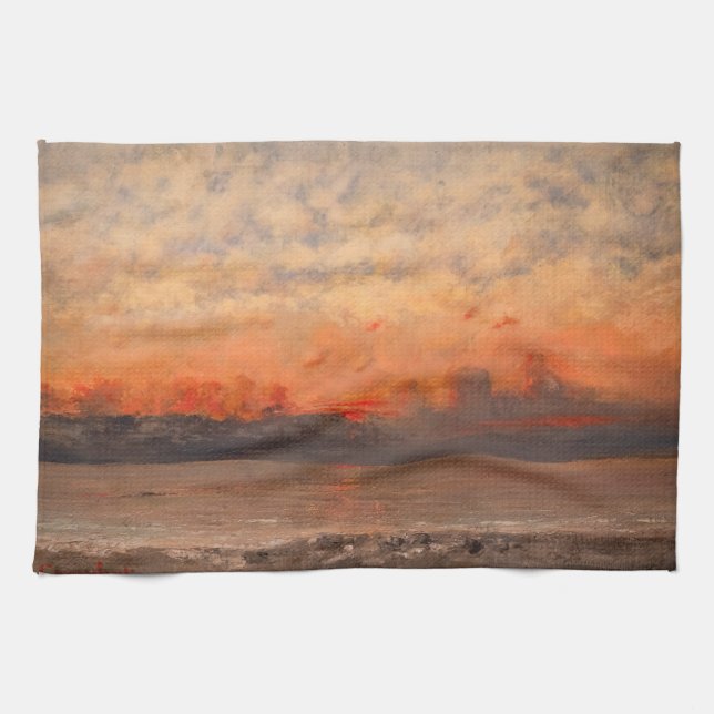 Linge De Cuisine Gustave Courbet - Coucher de soleil (Horizontal)