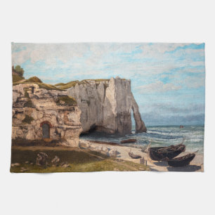Linge De Cuisine Gustave Courbet - Falaises à Etretat après la temp