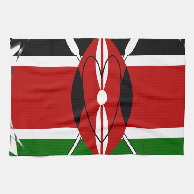 Linge De Cuisine Hakuna matata Karaibu Kenya (Horizontal)