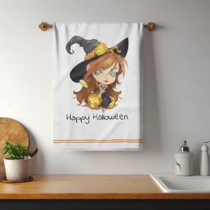 Linge De Cuisine Hallo Queen Cute Witch   Halloween