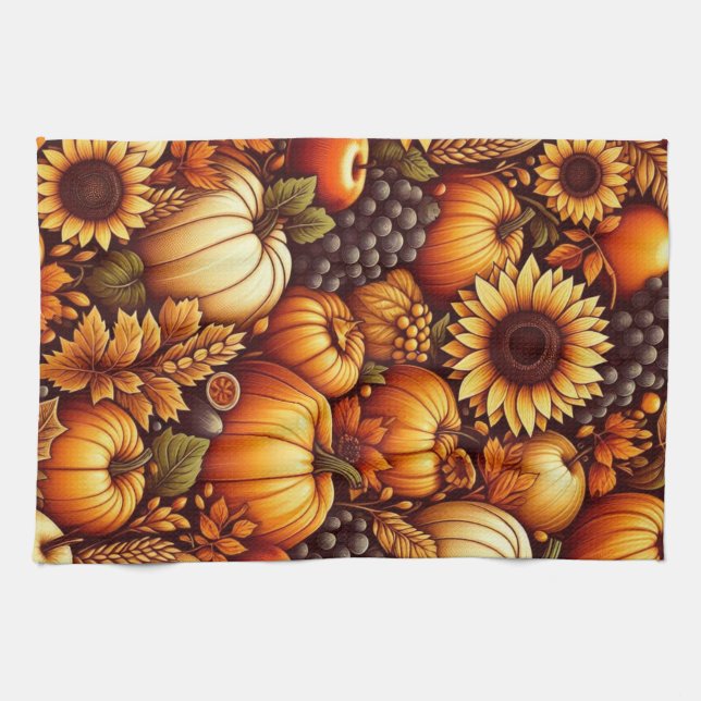 Linge De Cuisine Halloween/Automne/Automne/citrouille (Horizontal)