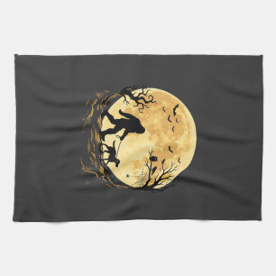 Linge De Cuisine Halloween Bigfoot Labrador marchant sous la pleine