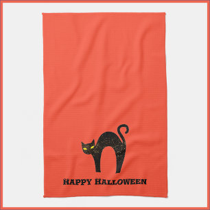 Linge De Cuisine Halloween Chat Noir Effrayant