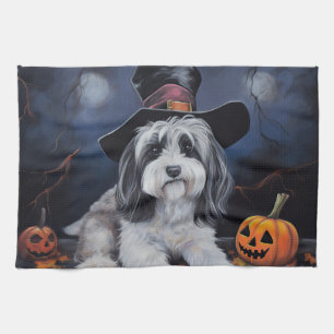 Linge De Cuisine Halloween Citrouilles Havanais effraie