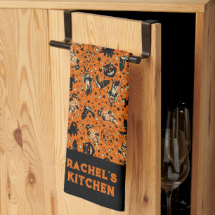 Linge De Cuisine Halloween de style vintage personnalisé