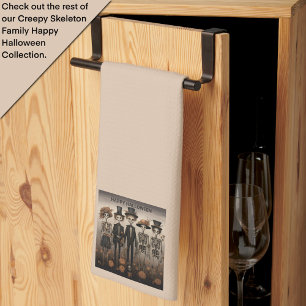 Linge De Cuisine Halloween déplaisant de la famille de squelettes