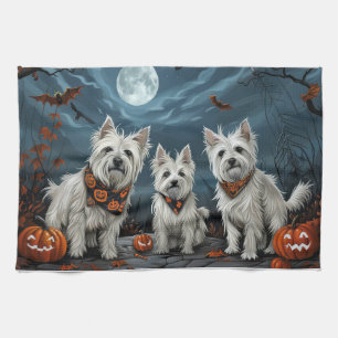 Linge De Cuisine Halloween Éffrayant West Highland