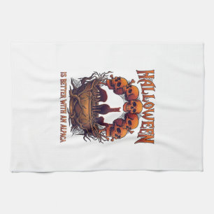 Linge De Cuisine Halloween est meilleur Alpaca Crânes Orange Araign