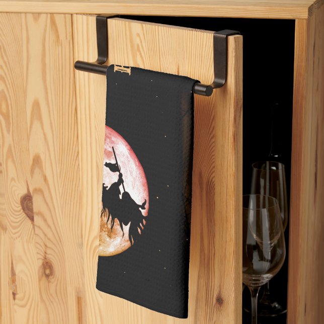 Linge De Cuisine Halloween fête Black Night Pleine lune effrayant (Pliage en tiers)