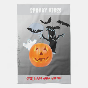 Linge De Cuisine Halloween Ghosts Glow "Éffrayant Vibes"