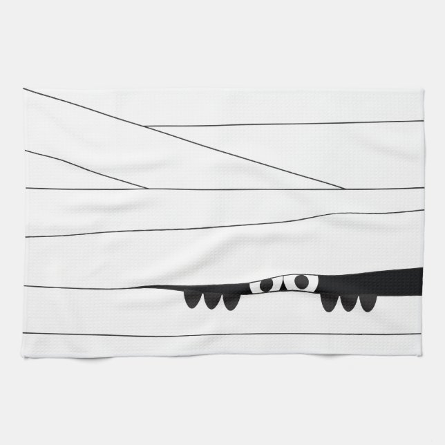 Linge De Cuisine Halloween Peeking maman (Horizontal)