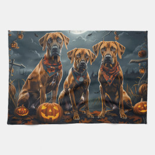 Linge De Cuisine Halloween Rhodesian Ridgeback Éffrayant