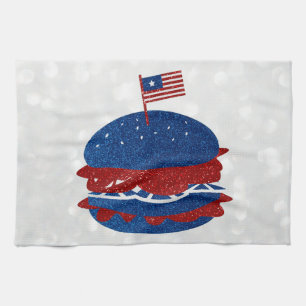 Linge De Cuisine Hamburger 4 juillet Paillettes